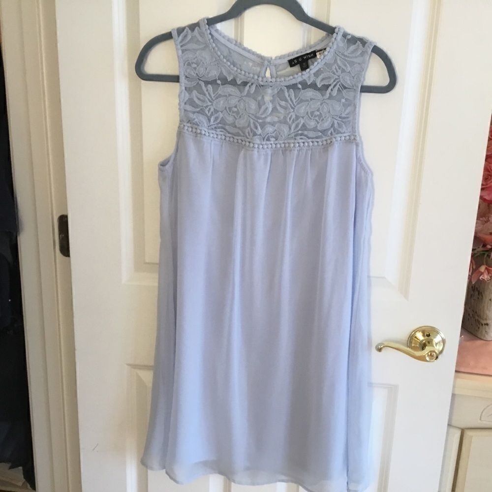 NWT AsUWish Soft Blue Dress. Sz Medium